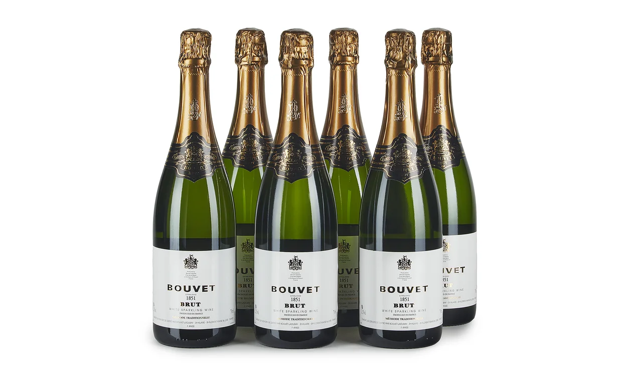 Набор вина - Ящик кремана Bouvet Ladubay 1851 Brut, 6 бутылок игристого